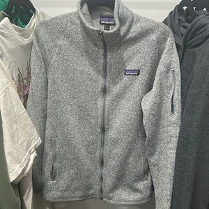 Women’s Patagonia Light Grey Full Zip Better Sweater, Medium